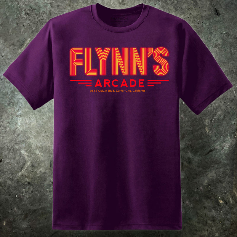 Tron Movie Flynn's Arcade Logo T Shirt - Digital Pharaoh UK