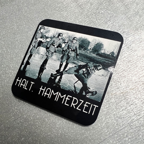 HALT! WW2 Funny Drinks Coaster - Digital Pharaoh UK