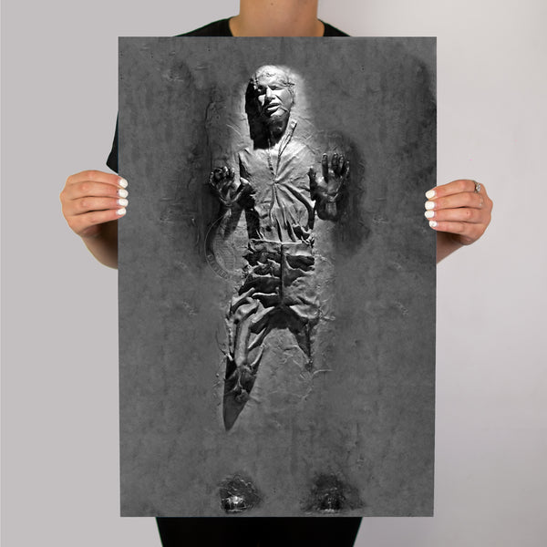 Star Wars Inspired Han Solo in Carbonite Metal Poster