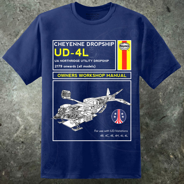 **SALE** Aliens UD-4L Cheyenne Dropship Manual T Shirt