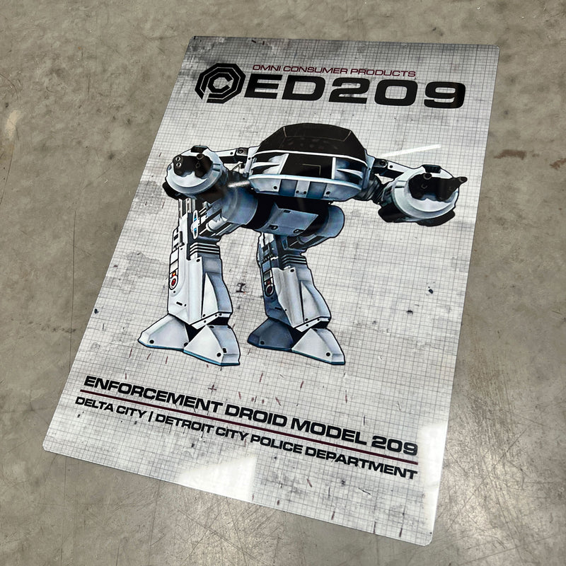 Robocop ED209 Filmplakat aus Metall