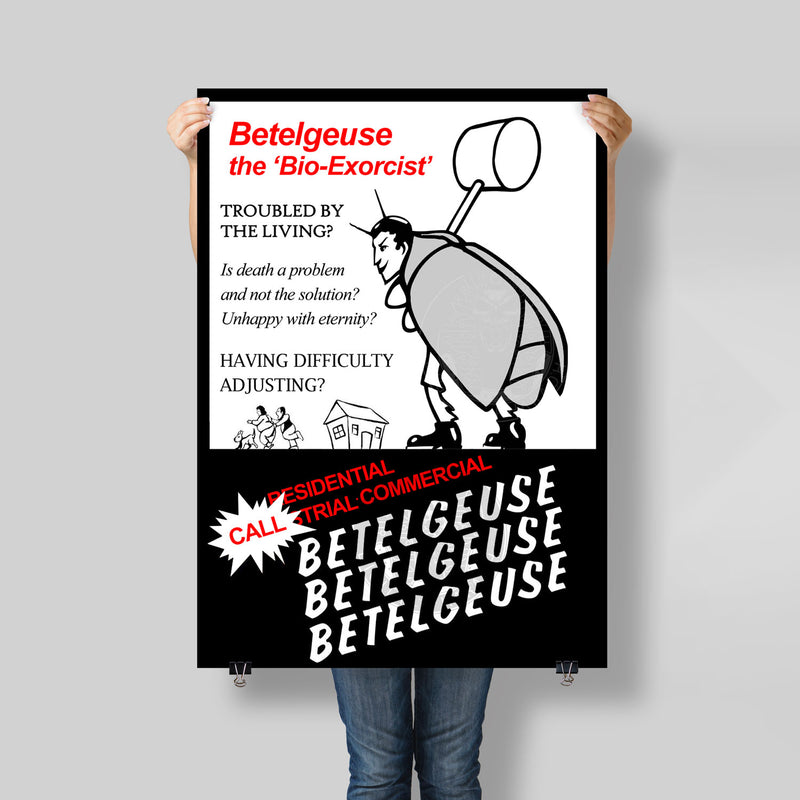 Beetlejuice Advert Giant Wall Poster