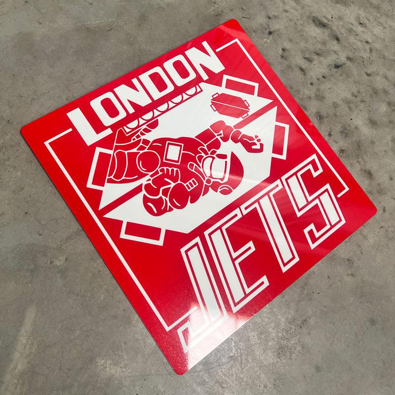 London Jets Metal Sign