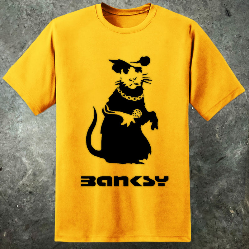 Banksy Inspired Mens Rap Rat T Shirt