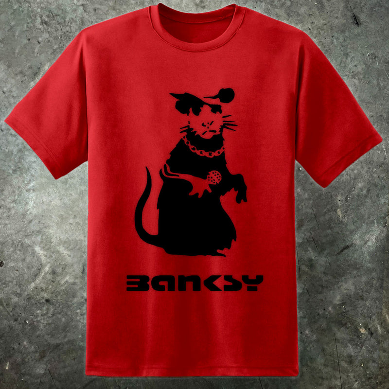 Banksy Inspired Mens Rap Rat T Shirt