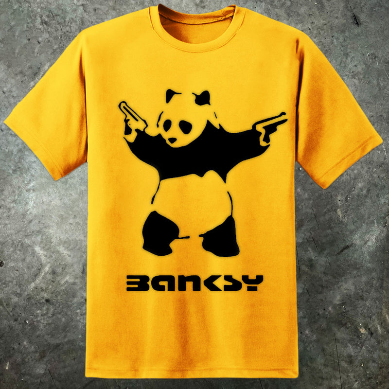 Banksy Inspired Mens Panda Guns T Shirt