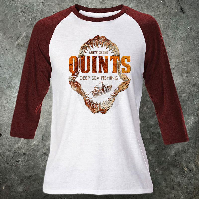Jaws Quint's Fishing Herren-T-Shirt mit 3/4-Ärmeln