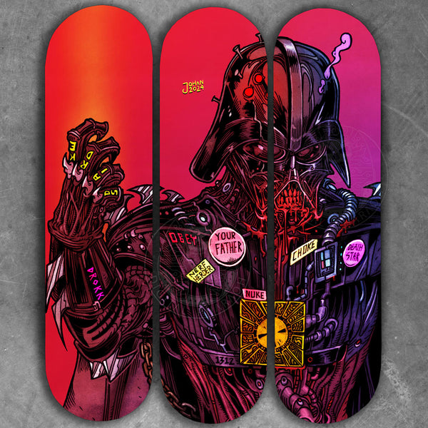 Darth Vader 3 x Skateboard Artwork