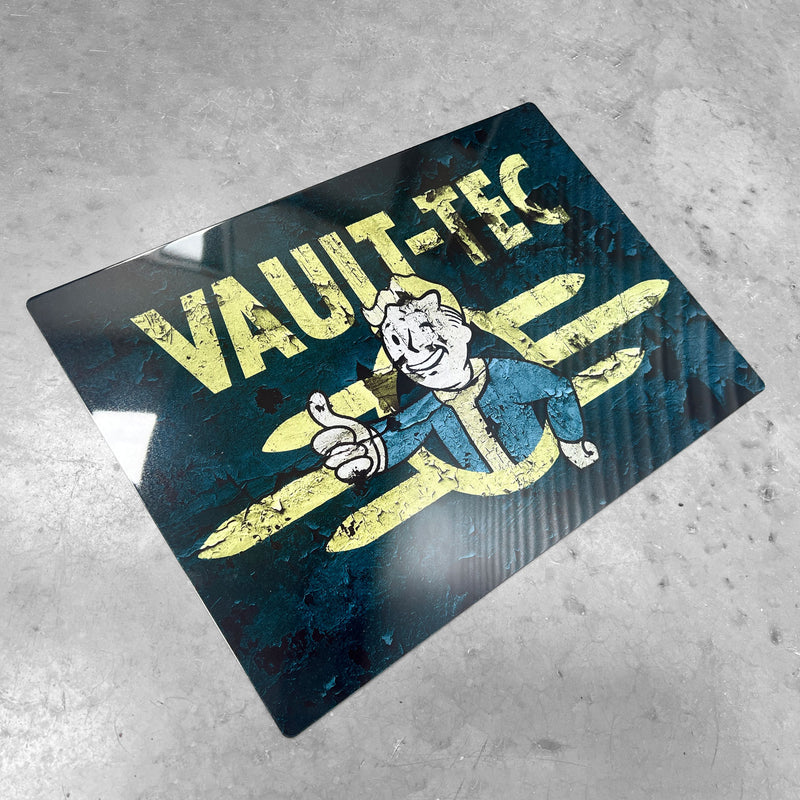 Vault - Tec Fallout Inspired Metal Sign
