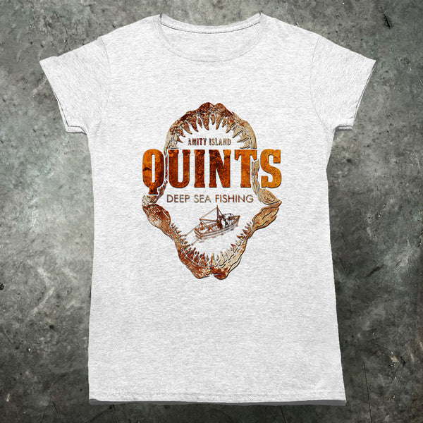 Jaws Quints Fishing Womens T Shirt