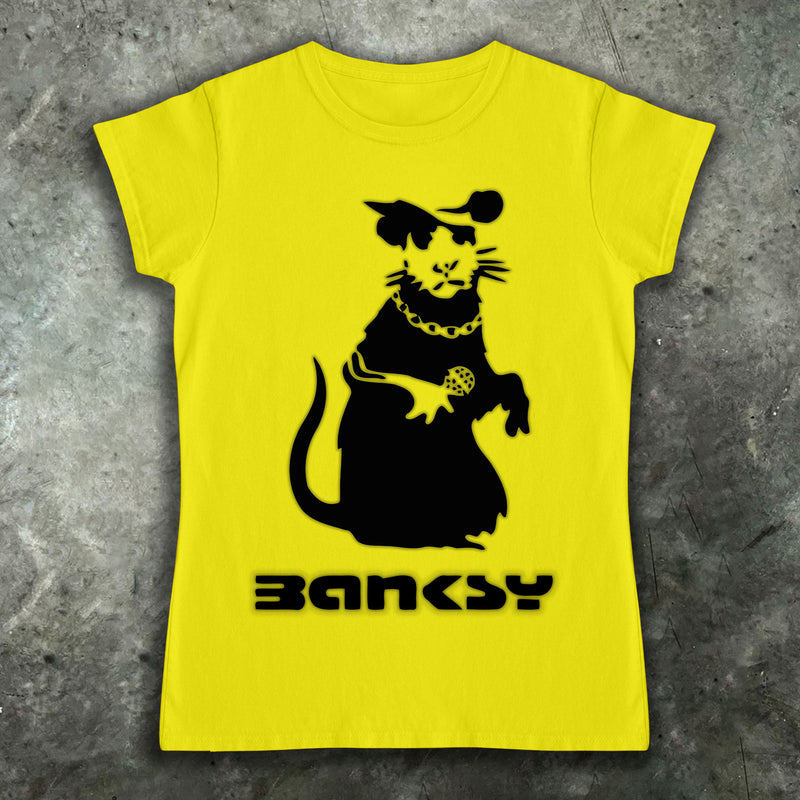 Womens Banksy Inspired Rap Rat T Shirt