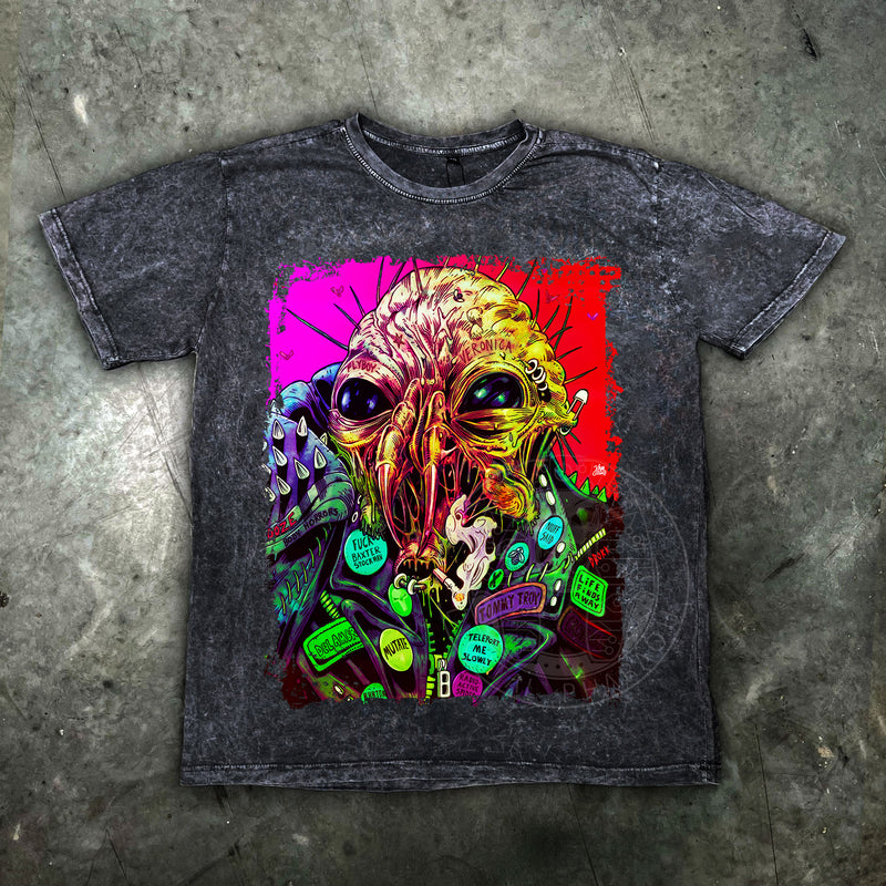 Brundle Fly Distressed Cybernosferatu T Shirt - Digital Pharaoh UK