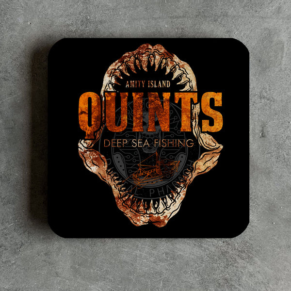 Quints Fishing Jaws Movie Inspired Coaster - Digital Pharaoh UK