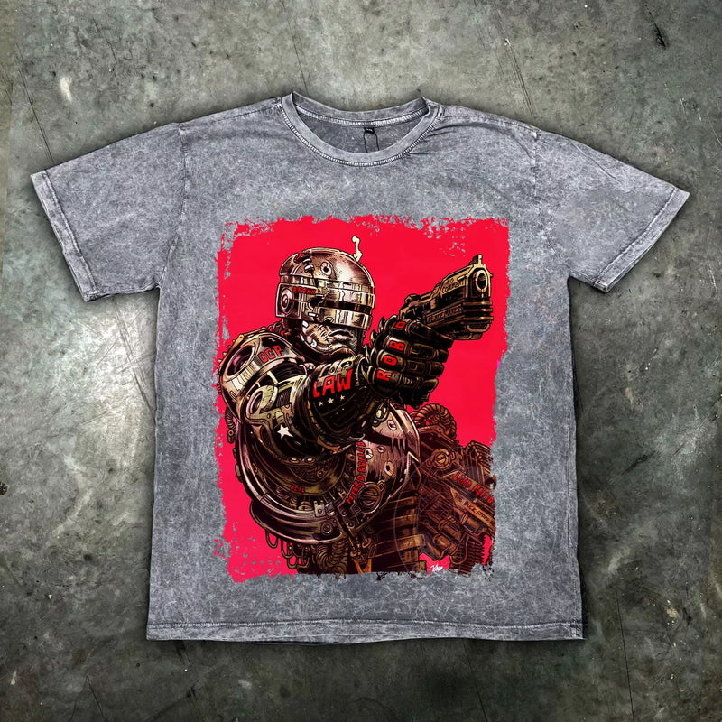 Robocop OCP Distressed Cybernosferatu T Shirt - Digital Pharaoh UK