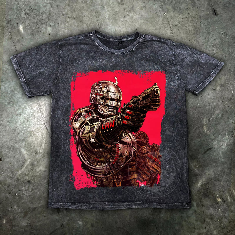 Robocop OCP Distressed Cybernosferatu T Shirt - Digital Pharaoh UK