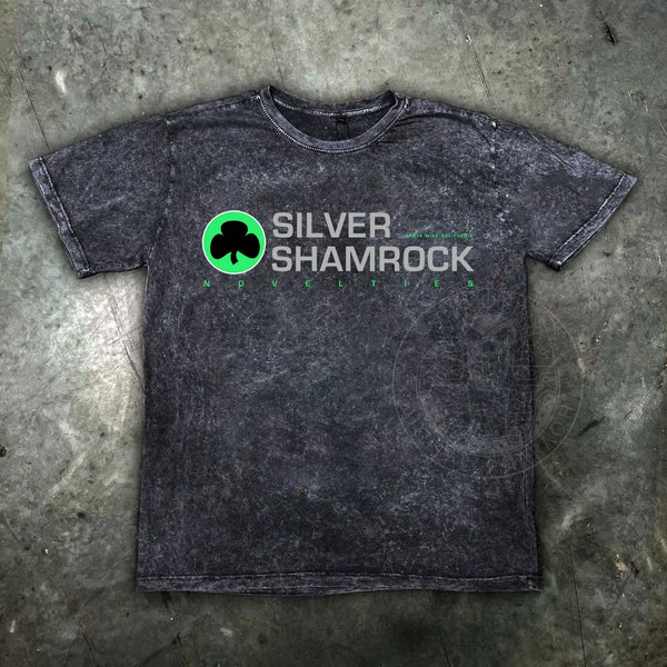 Silver Shamrock Halloween Distressed Mens T Shirt - Digital Pharaoh UK