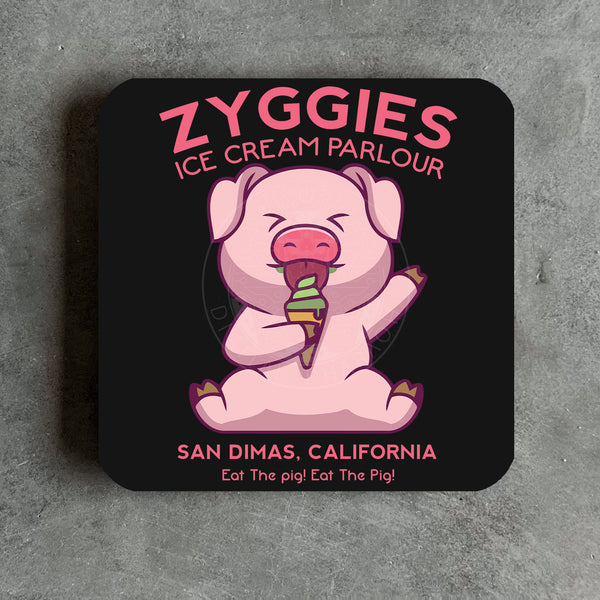 Bill n Ted Inspired Zyggys Ice Cream Drinks Coaster - Digital Pharaoh UK