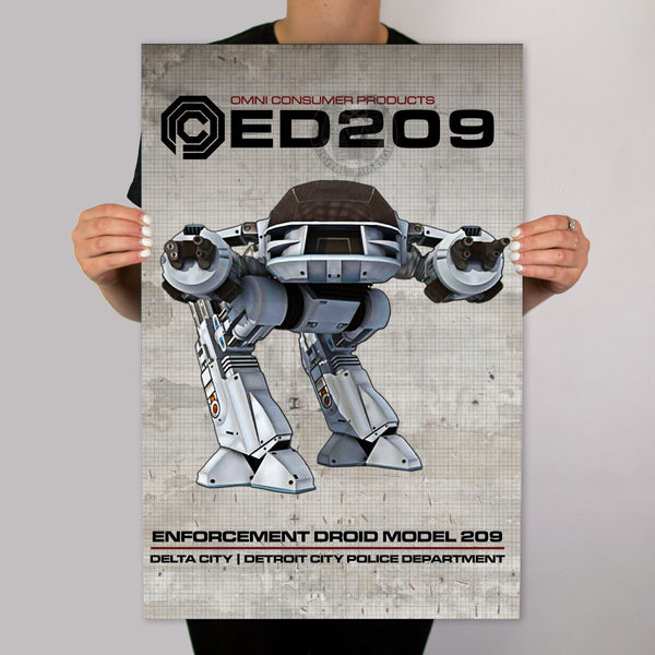 Robocop ED209 Metal Movie Poster - Digital Pharaoh UK