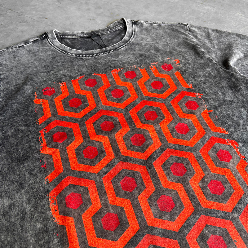 Shining Overlook Hotel Carpet Distressed Mens T Shirt - Digital Pharaoh UK